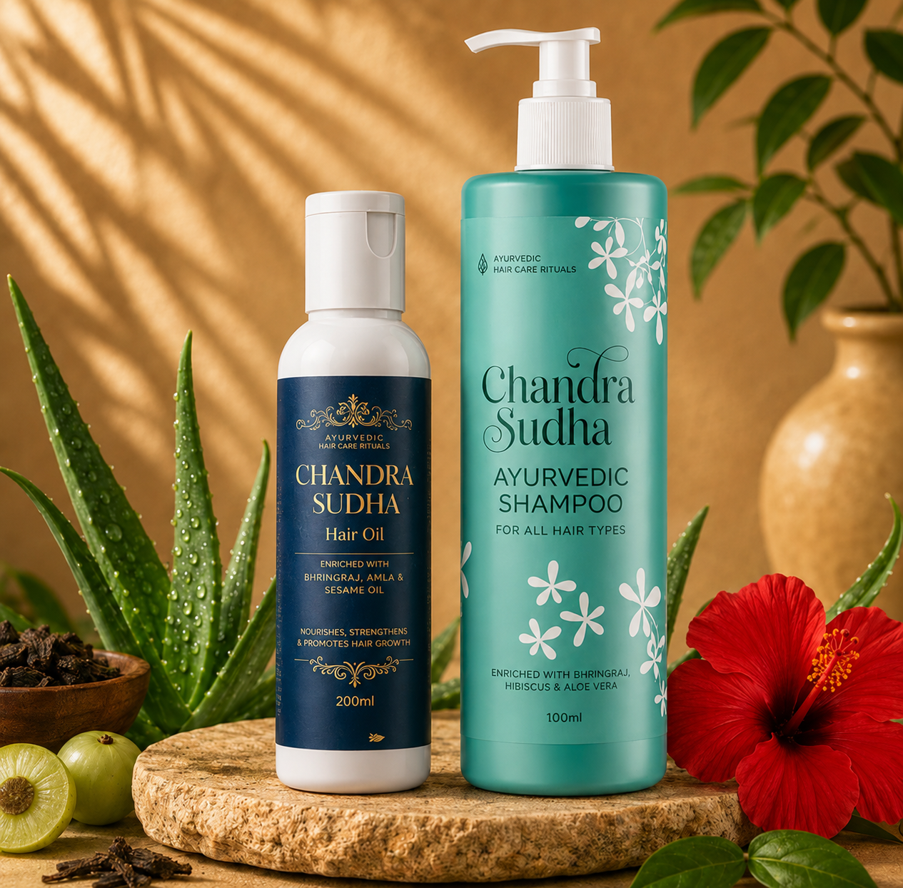 Chandrasudha Ayurvedic Regrow + Strengthen Hair Kit